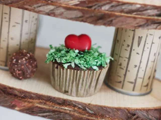 In this picture, it seems to be a choco pie cake in the center of the image, it seems to be a...